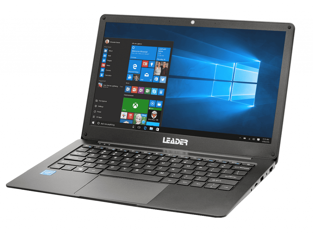 Leader laptop front view